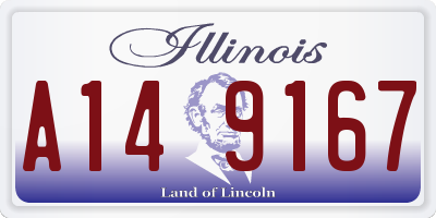 IL license plate A149167