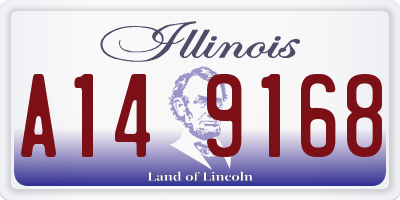 IL license plate A149168