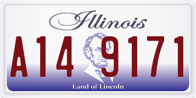 IL license plate A149171