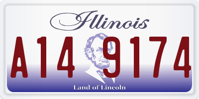IL license plate A149174