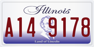 IL license plate A149178