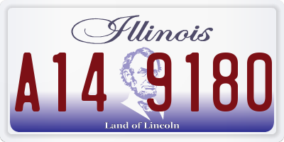 IL license plate A149180