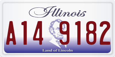 IL license plate A149182