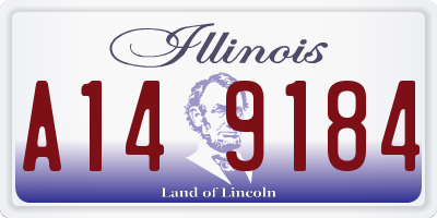 IL license plate A149184