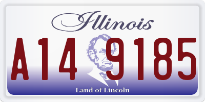 IL license plate A149185