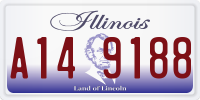IL license plate A149188