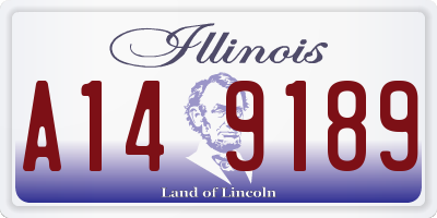 IL license plate A149189