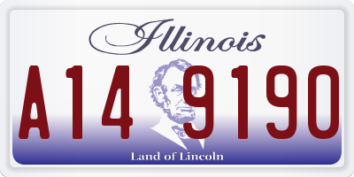 IL license plate A149190