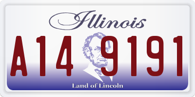 IL license plate A149191