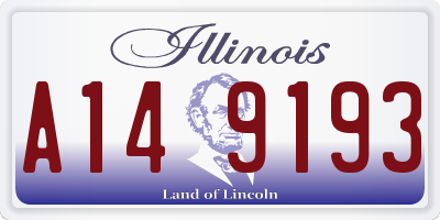 IL license plate A149193
