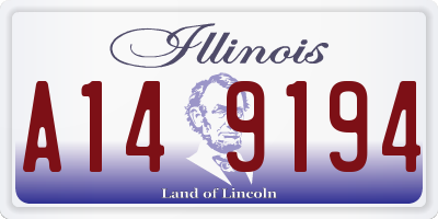 IL license plate A149194