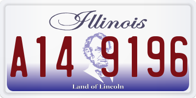 IL license plate A149196