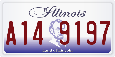 IL license plate A149197