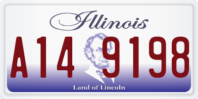 IL license plate A149198