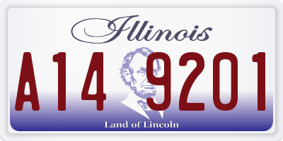 IL license plate A149201