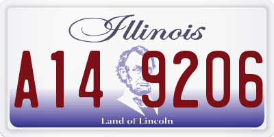 IL license plate A149206