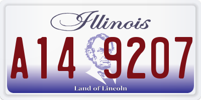 IL license plate A149207