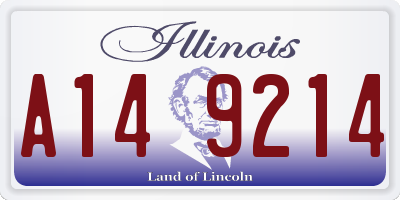 IL license plate A149214