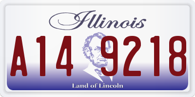 IL license plate A149218