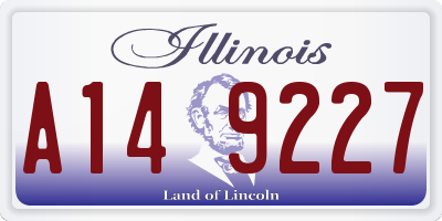 IL license plate A149227