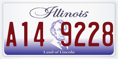 IL license plate A149228