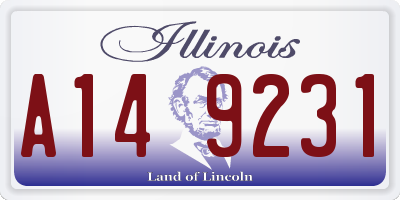 IL license plate A149231