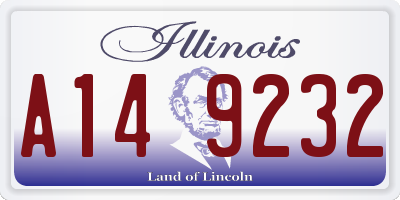 IL license plate A149232