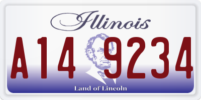 IL license plate A149234