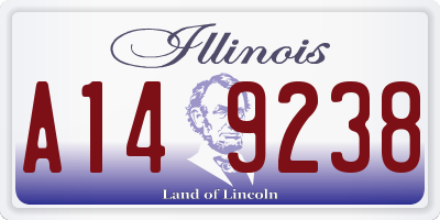 IL license plate A149238