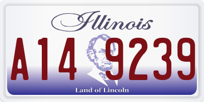 IL license plate A149239