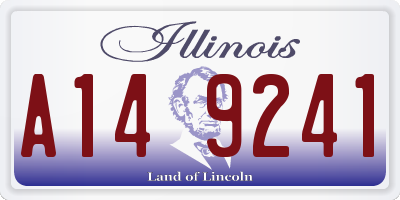 IL license plate A149241