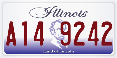 IL license plate A149242