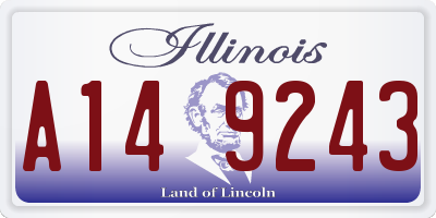 IL license plate A149243