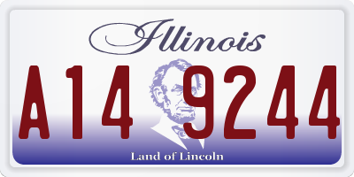 IL license plate A149244