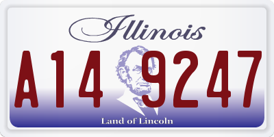 IL license plate A149247