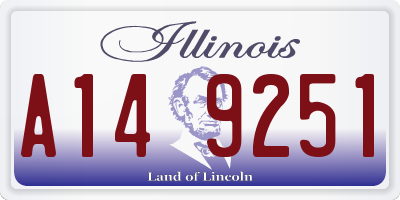 IL license plate A149251