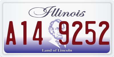 IL license plate A149252