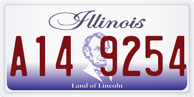 IL license plate A149254