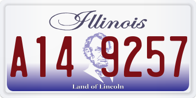 IL license plate A149257