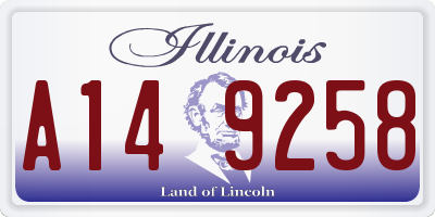 IL license plate A149258