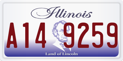 IL license plate A149259