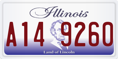 IL license plate A149260