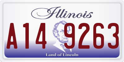 IL license plate A149263