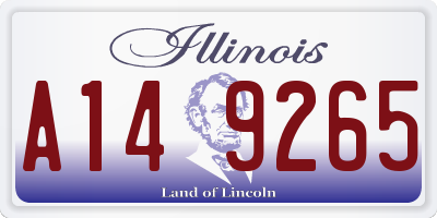 IL license plate A149265