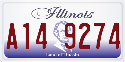 IL license plate A149274