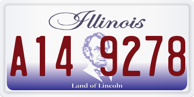 IL license plate A149278