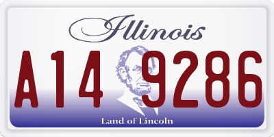 IL license plate A149286
