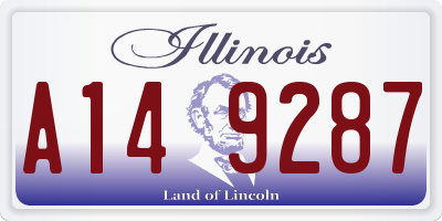 IL license plate A149287