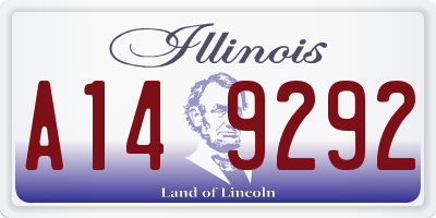 IL license plate A149292