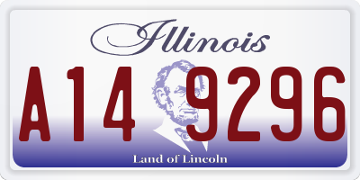 IL license plate A149296